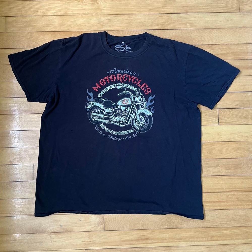 Orange County Choppers Mens XL Black American Motorcycles Graphic T-Shirt Biker